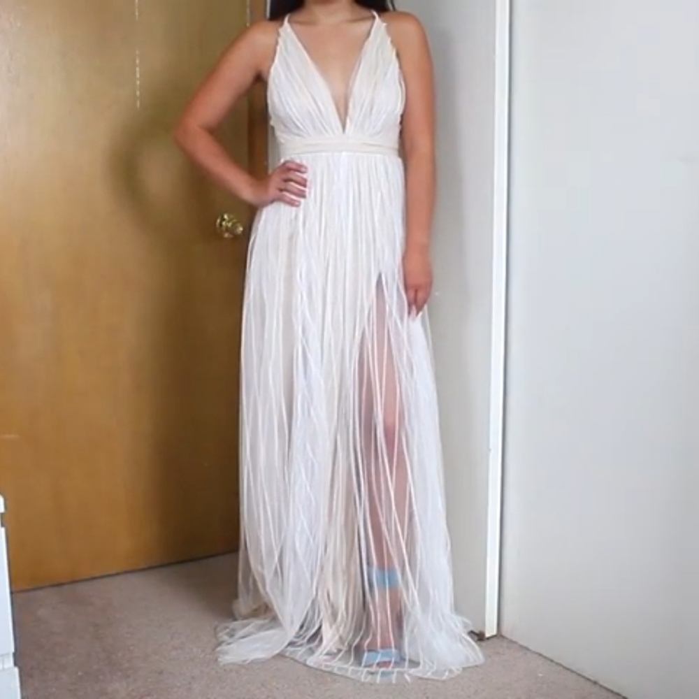 White tulle dress